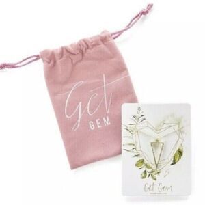 GET GEM PAVE TRIANGLE NECKLACE & Velvet Pouch